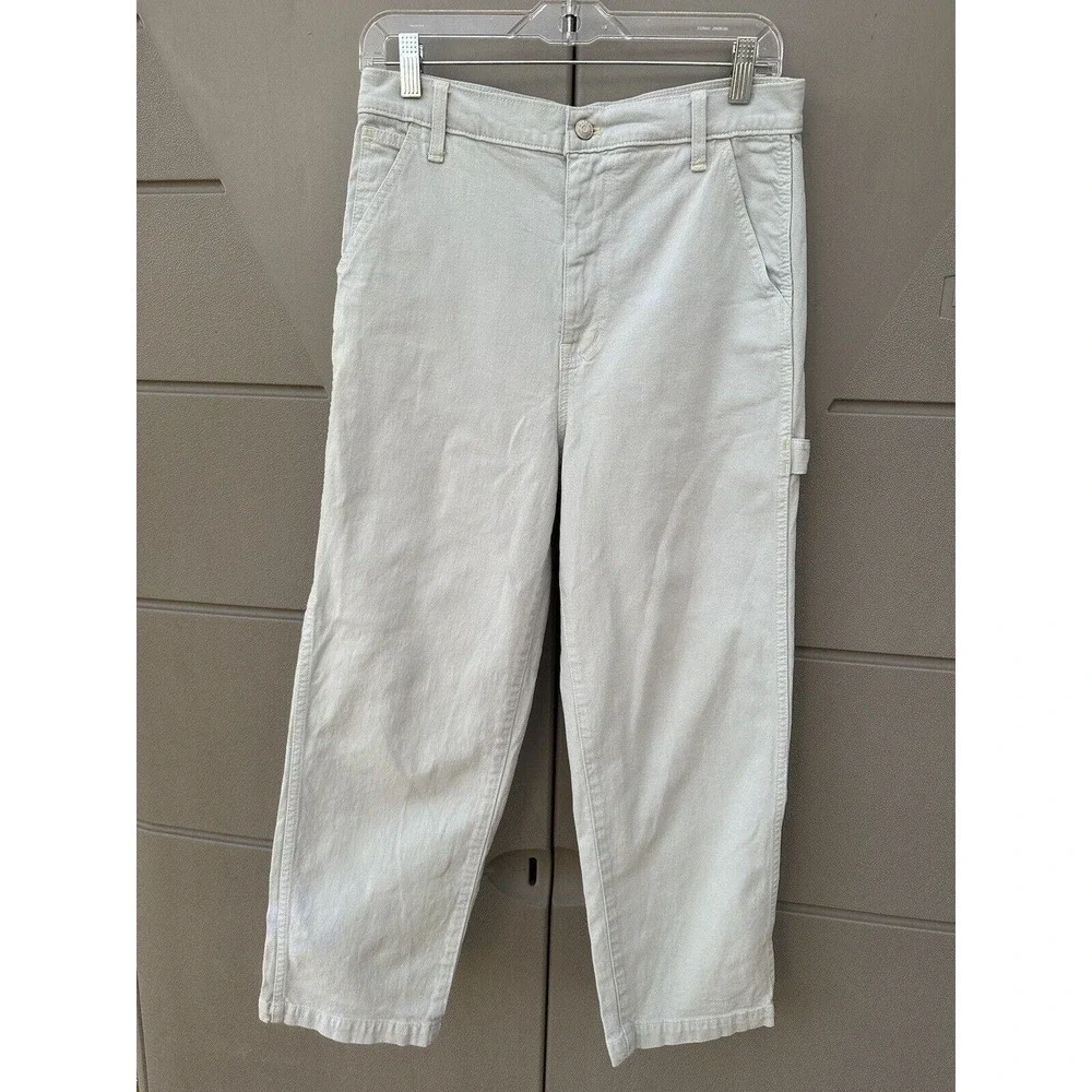 Madewell Women’s Light Blue High Waist Carpenter Pants Size 28 - Picture 2 of 16